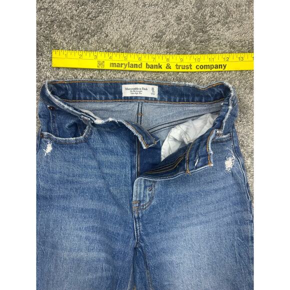 Abercrombie & Fitch Size 0 The 90s Straight Ultra High Rise Distressed - Picture 4 of 7